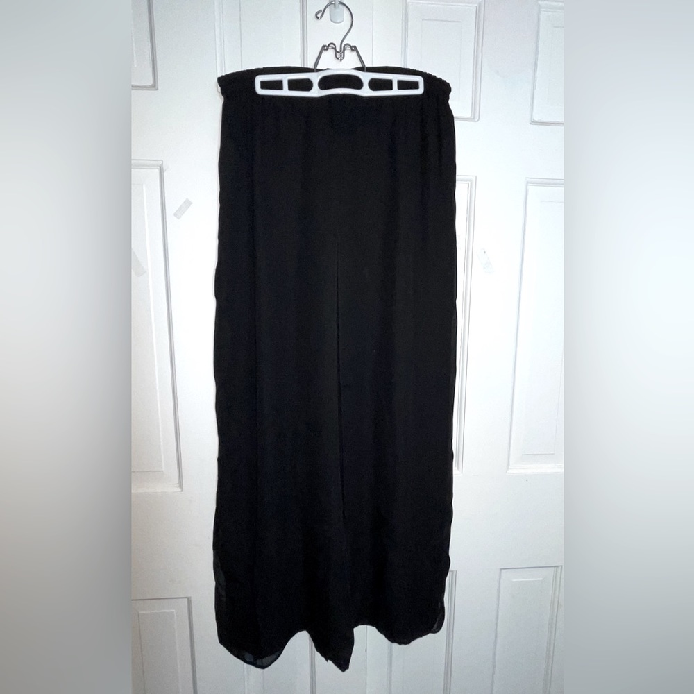 Adrianna Papell Evening Essentials Black Palazzo Pants size 16 in EUC